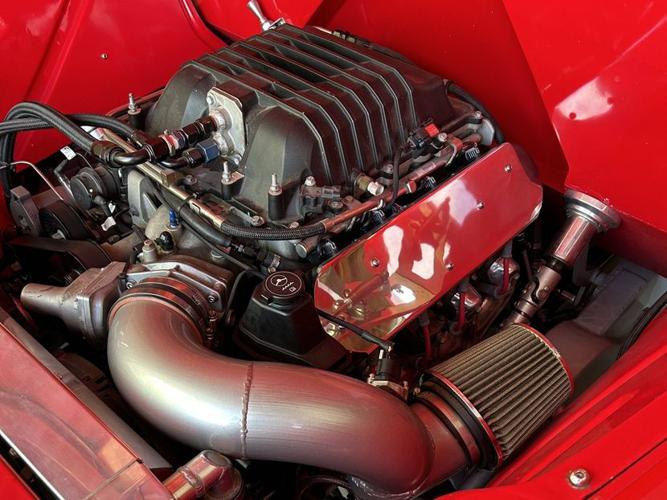 1957 chevrolet 3100 pickup with a supercharged 6.2-liter v8 in fullerton, california
