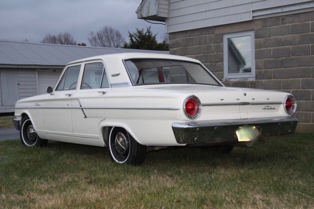 1964 ford fairlane 4 door sedan 170 special six cu in one barrel carb. 3 speed m
