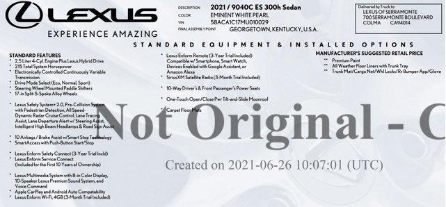 2021 lexus es 350 f sport
