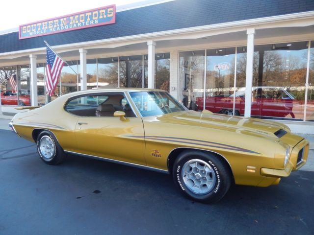 1971 pontiac gto quezal gold 400 factory a/c hood tach gr-rrr!