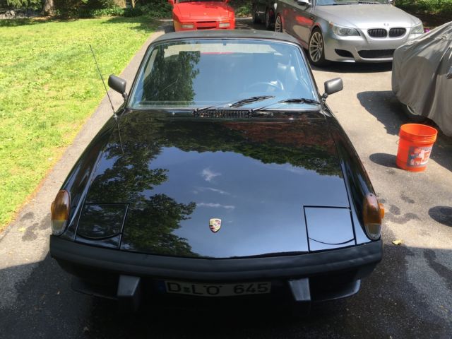 1974 porsche 914 black on black 2.0l classic sports car a/c no rust