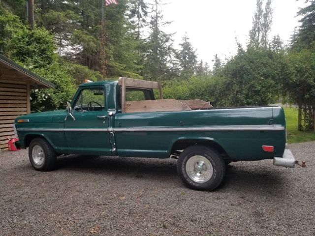 1968 ford f-100 custom cab camper special new 300 straight 6 eng rhino bed liner