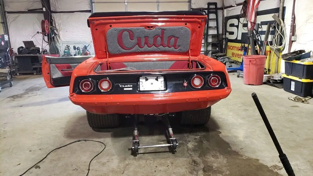 1973 plymouth barracuda coupe red
