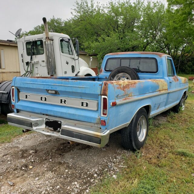 1970 ford f250 sport custom 390 engine light blue bench seat gasoline classic