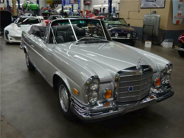 1970 mercedes-benz 280 se cabriolet 8674 miles silver convertible 2.8 liter inli