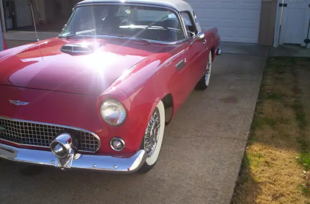 show quality 1956 t-bird red/white with red/black interior