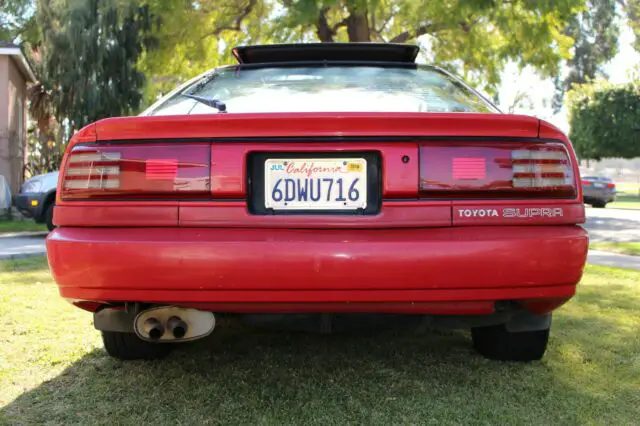 1991 toyota supra mk3 sunroof red grey leather interior automatic 7m-ge ma70