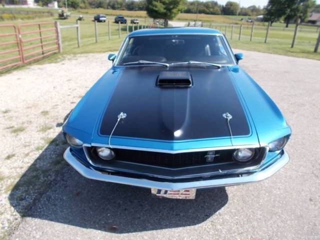 1969 ford mustang fastback 67,000 act miles 351 c, 5-spd, acapulco blue