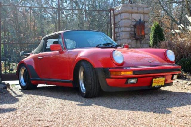 1989 porsche 930 turbo cabriolet rare! low miles! serviced/inspected guards red