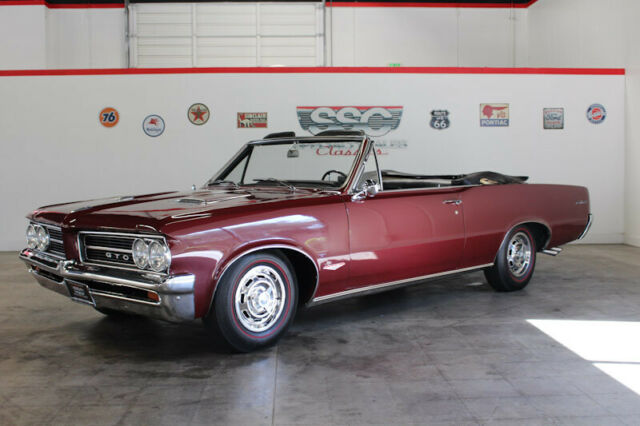 1964 pontiac gto 5106 miles burgundy convertible