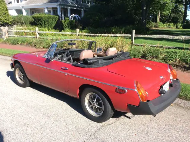 1980 mgb red convertible