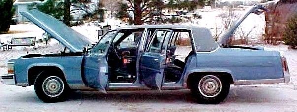 nice 1989 cadillac brougham blue leather ac low miles 59,000 beautiful great car
