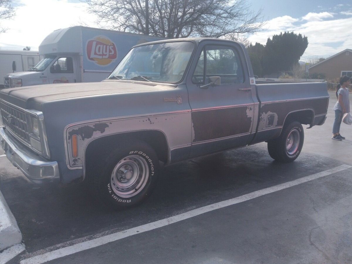 1980 chevrolet silverado pickup blue rwd automatic short bed