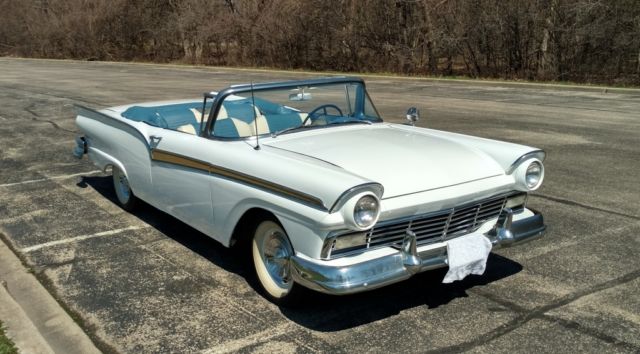 beautiful 1957 ford fairlane 500 sunliner convertible!
