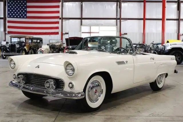 1955 ford thunderbird 8290 miles snowshoe white convertible 292 v8 2 speed auto