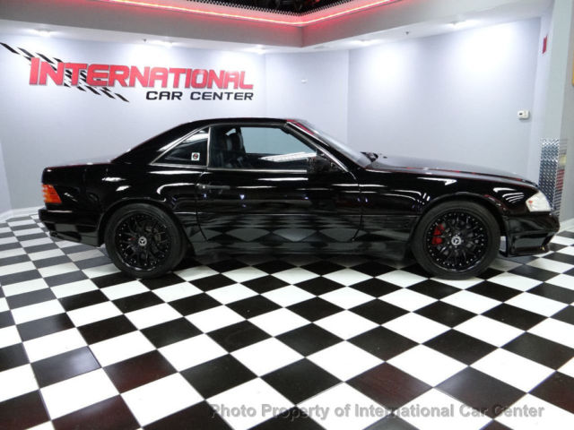 sl500 mercedes benz 500sl roadster triple black amg bumper 18" wheels well maint