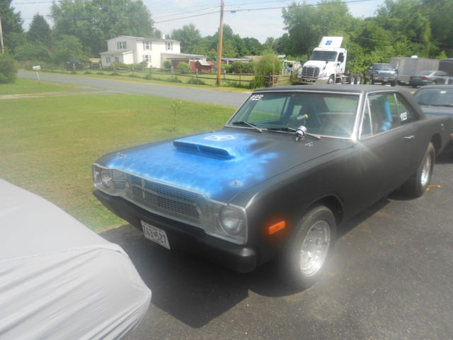 1972 dodge dart , 400 big block, 727 manual valvebody, hot rod black paint