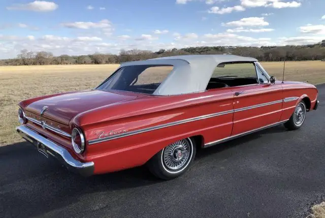 1963 ford falcon 7176 miles red convertible 170 inline 6 4 speed manual