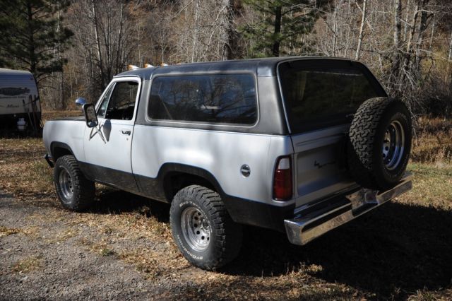 1978 dodge ramcharger-removeable top-minimal rust-factory a/c