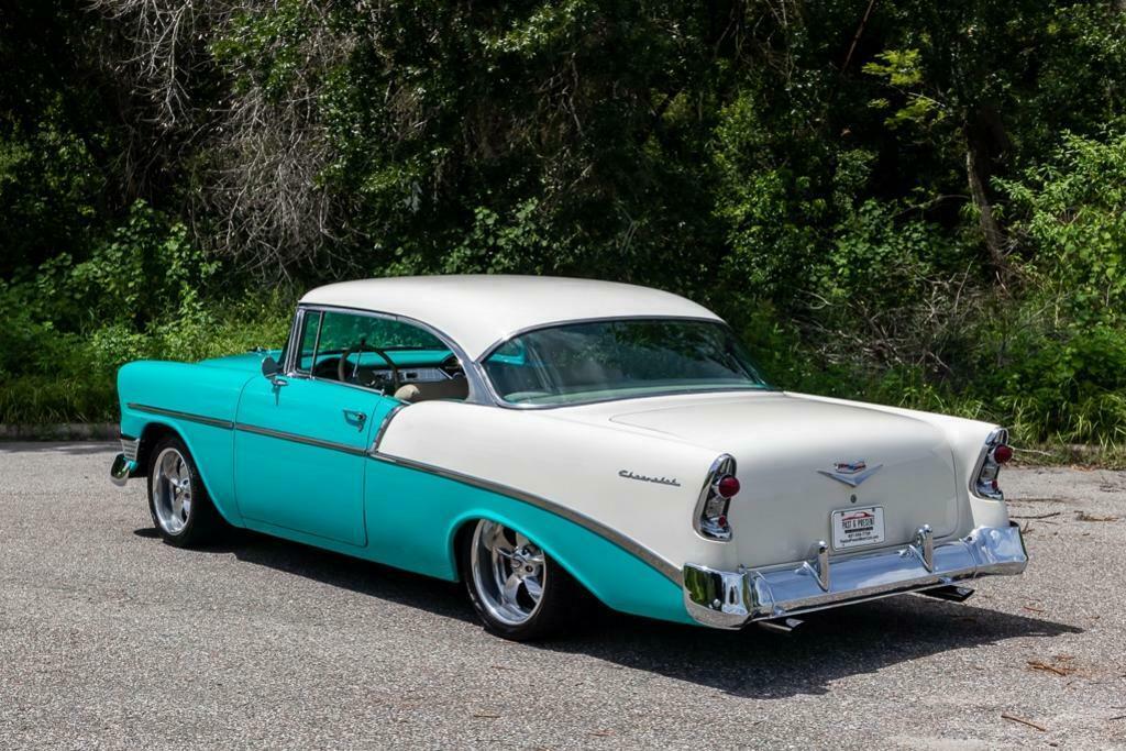 1956 chevrolet bel air / 210 hardtop hardtop turquoise and white