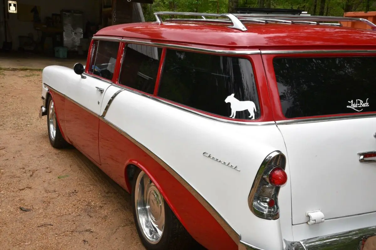1956 chevrolet 210 handyman wagon wagon red rwd automatic belair