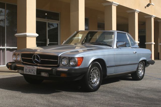 1985 mercedes-benz 380 sl convertible hard top/rag top