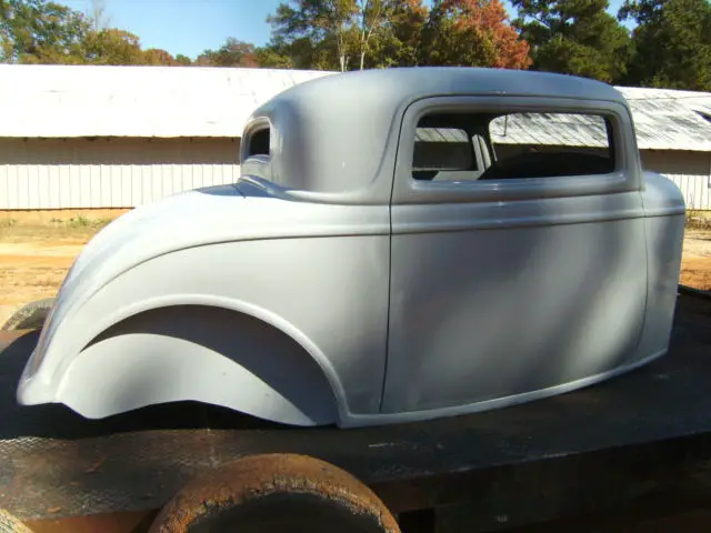 1932 ford three window coupe new fiberglass body, street rat hot rod project