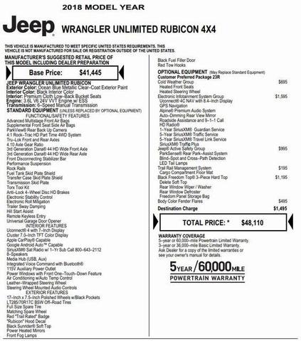 2018 jeep wrangler unlimited rubicon