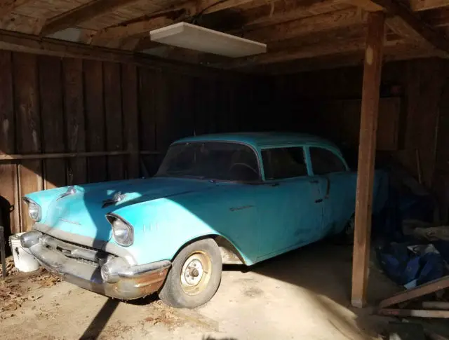grandpaws barnfound 1957 chevrolet 150 2 door sedan project