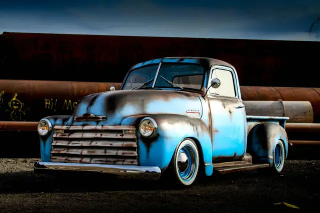 no reserve 1951 chevy 3100 patina hot rat street rod shop truck f100 slammed