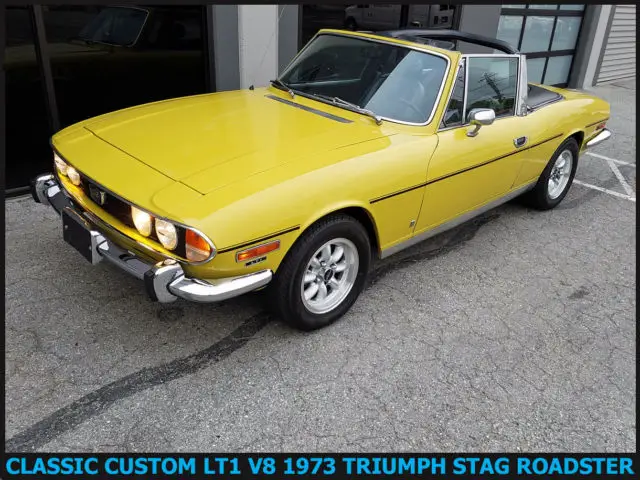 unique 1973 triumph stag roadster with custom lt1 5.7 liter v8 corvette engine!