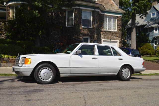 1989 mercedes benz 560 sel artic weiss palomino w126 v8 gasoline
