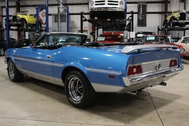 1973 ford mustang 1750 miles grabber blue convertible 351cid v8 automatic