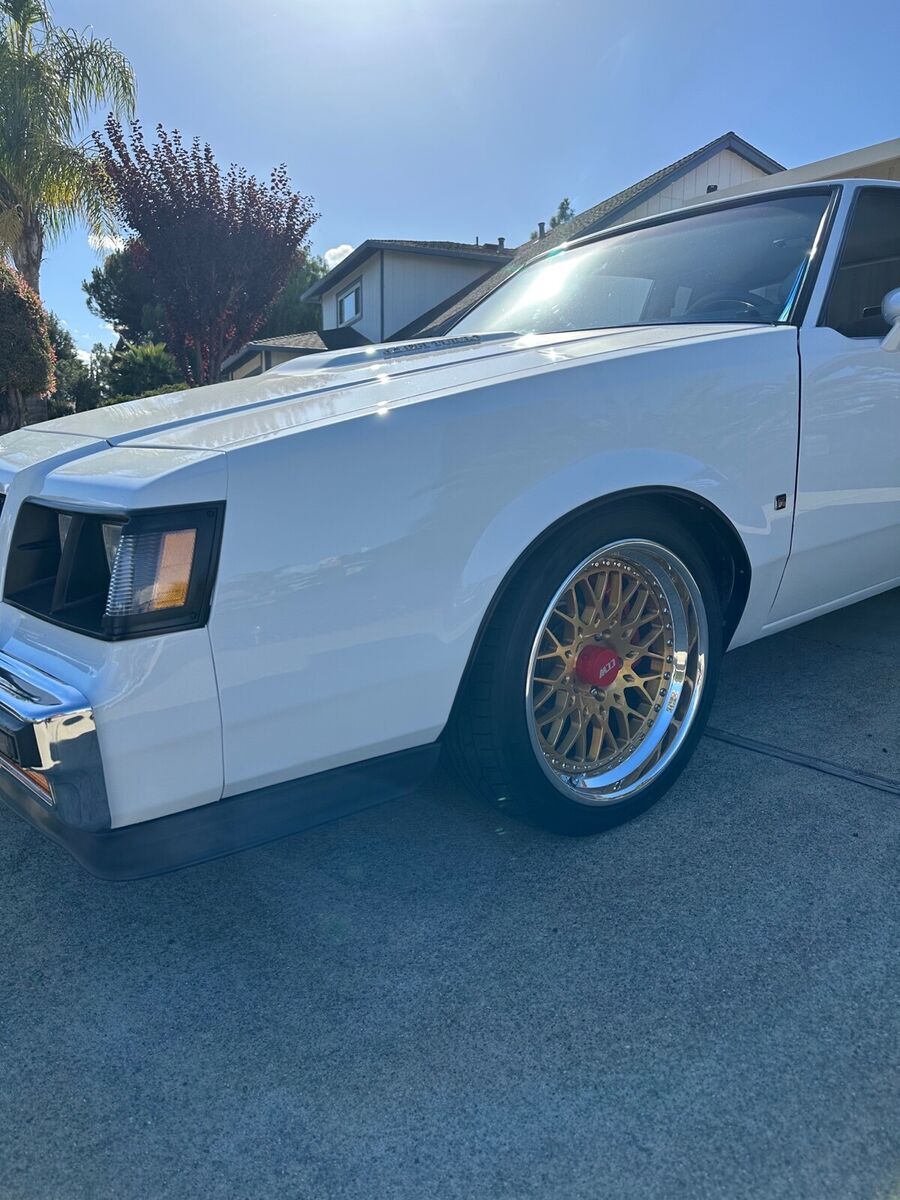 1987 buick regal white rwd automatic turbo t