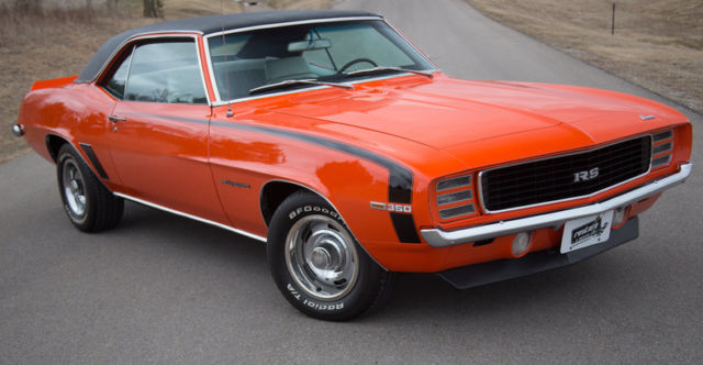 1969 chevrolet camaro rs 350 hugger orange ac ps pb frame off