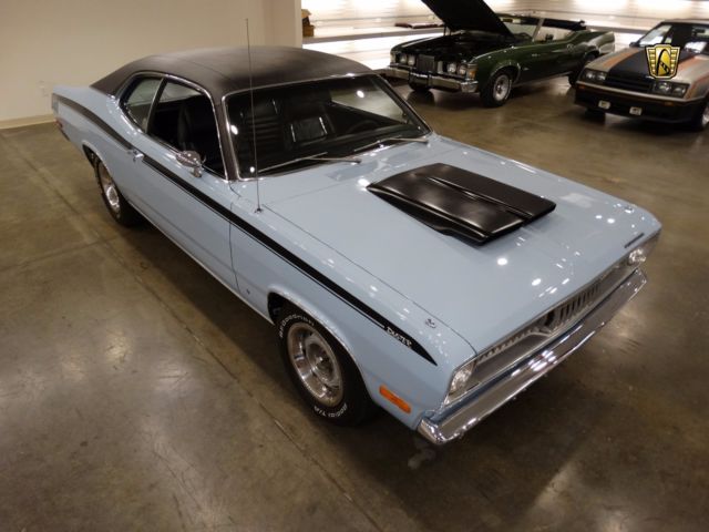 1972 plymouth duster 340 727 auto, a/c, numbers matching, hb1 blue sky, ps/pb