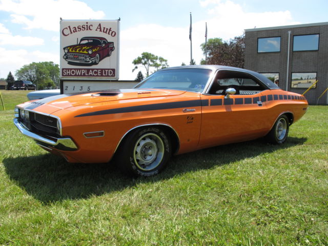 1970 dodge challenger se "hemi orange" a/c 318/348cu 320hp