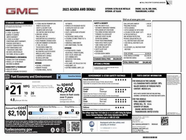 2023 gmc acadia denali