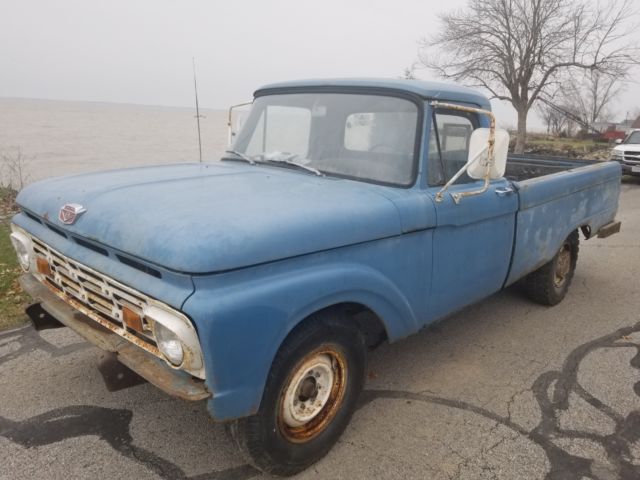 1966 ford f-250 352-v8 4 speed 55,000 original miles. barn find,truck 1964-5ohio