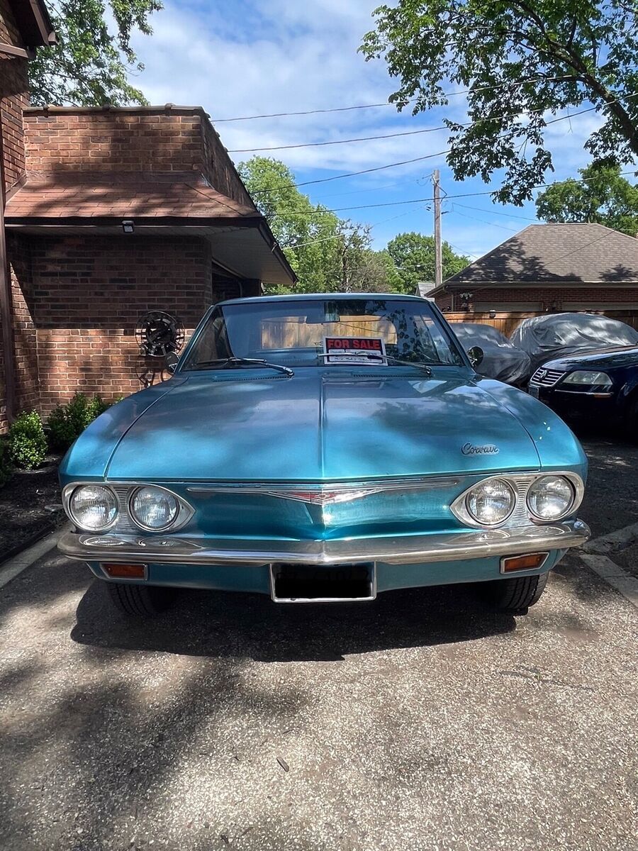 1965 chevrolet corvair sedan blue rwd automatic monza