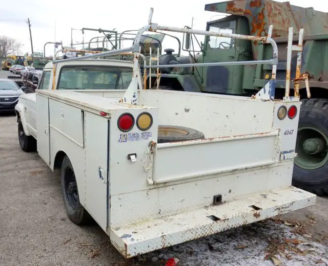 1981 jeep j20 3/4 ton 4x4 truck utility body 5.8l 8 cyl gas engine, t18 4 speed