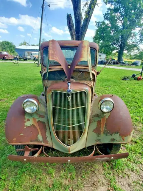 solid patina project 1935 ford 1 ton tanker project good ks title flathead v8!!!