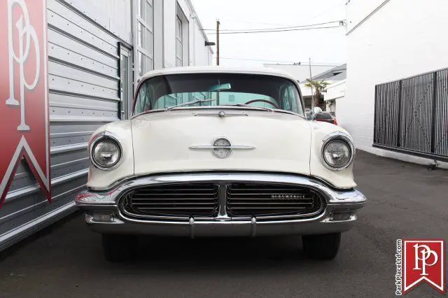 1956 oldsmobile ninety-eight holiday, 53,770 miles, white/gray