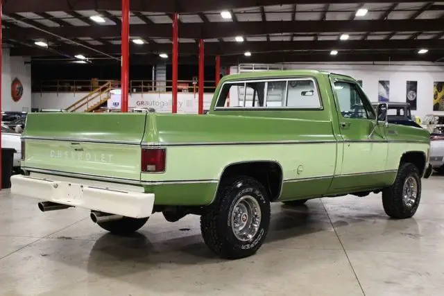 1976 chevrolet k-10 scottsdale 46462 miles green pickup truck 400ci v8 automatic