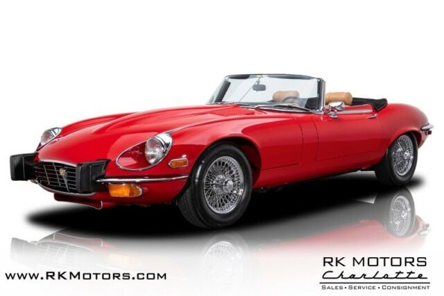 1974 jaguar e-type red convertible 5.3 liter aluminum 12 4 speed manual