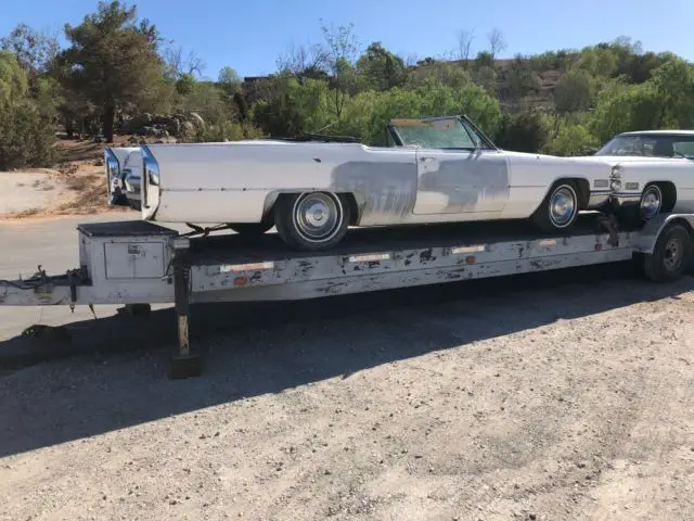 1966 cadillac convertible, solid, dry, california barn find. bucket seats, ac