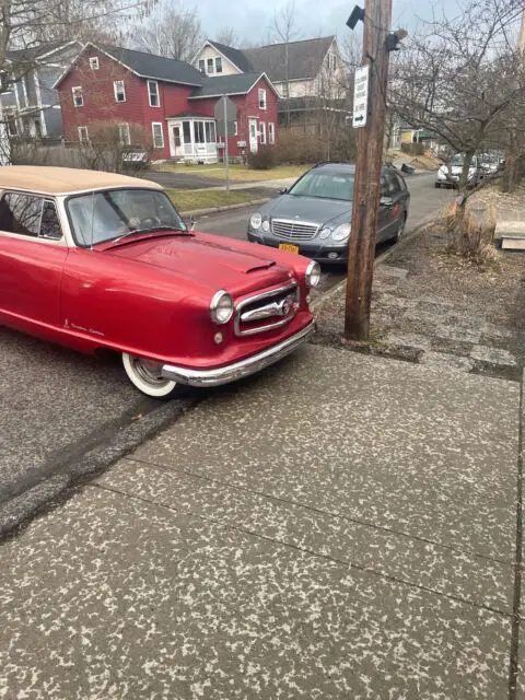 1953 nash rambler convertible red rwd automatic