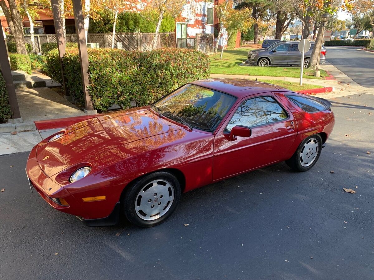 1984 porsche 928 red rwd automatic s