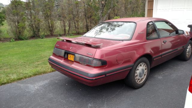 87 ford thunderbird 2.3liter turbo coupe canyon red