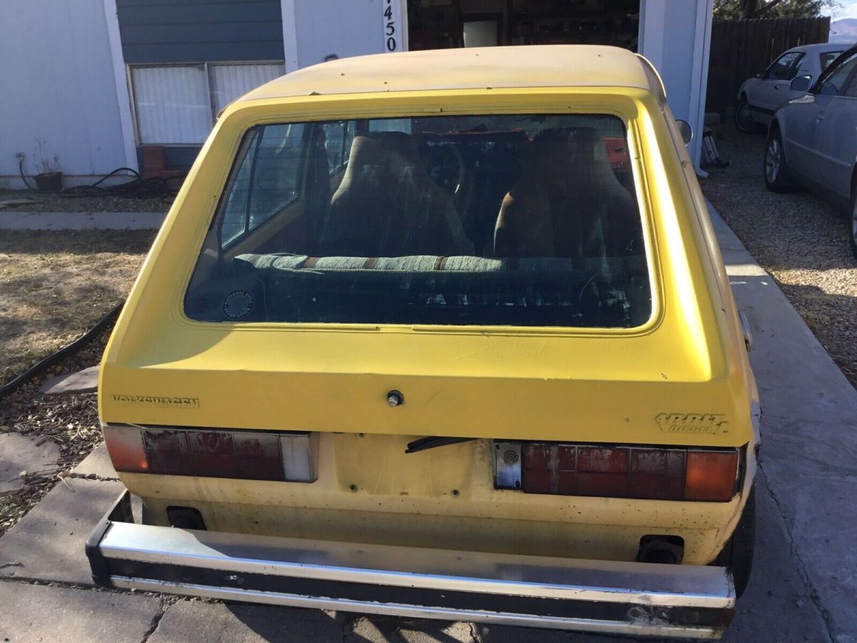 1981 volkswagen rabbit hatchback yellow fwd manual l custom